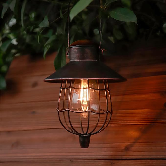 YAKii 6 Pack Solar Lantern Hanging Waterproof Outdoor Metal Solar Lamp - Image 2