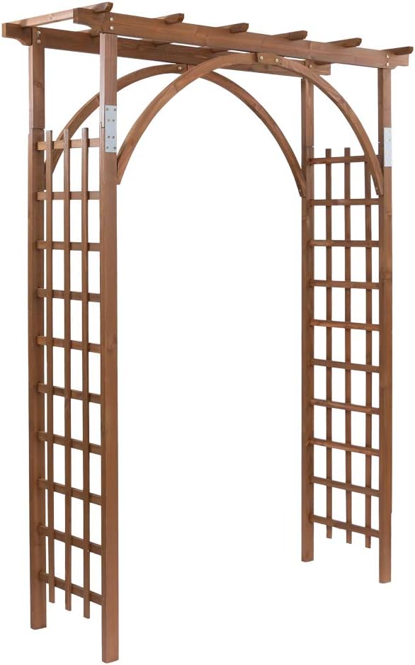 VINGLI 85in Wooden Arbor Garden Arch, Wedding Arch by VINGLI
