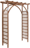 Outdoor Wooden Arbor Trellis, Cedar Wood Garden Arbor Arch, Modern Rectangular by Unknown