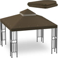 Sumfaller 10x10 FT Gazebo Replacement Canopy Top Cover Double Tiered Canopy Top by Unknown