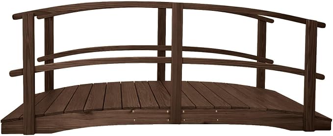 10 FT Walnut Amish Made Garden Bridge by Unknown
