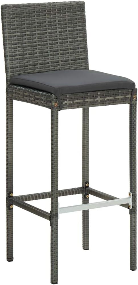 vidaXL Patio Bar Set with Cushions 5 Piece Garden Outdoor Balcony Backyard - Image 9