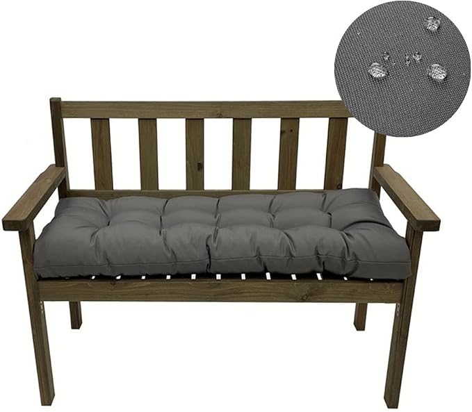 SEAHOME Waterproof Indoor/Outdoor Garden Bench Seat Cushions, Tufted Loveseat - Image 3
