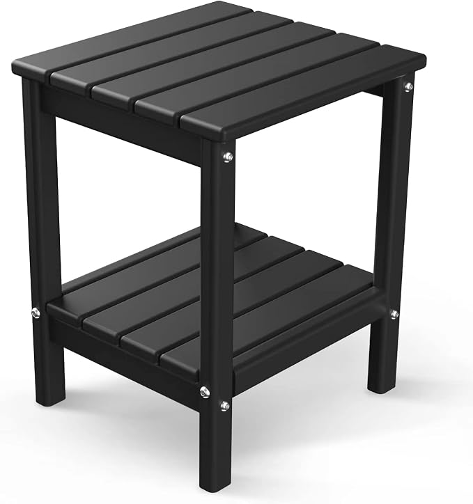 GREENVINES Adirondack-Outdoor-Side-Table | 14 x 13 Inches | HDPE Plastic | All by GreenVines