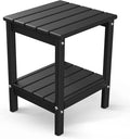 GREENVINES Adirondack-Outdoor-Side-Table | 14 x 13 Inches | HDPE Plastic | All by GreenVines
