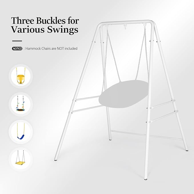 ONCLOUD Upgraded Hammock Chair Stand Metal Swing Stand Frame, Heavy Duty Steel - Image 5