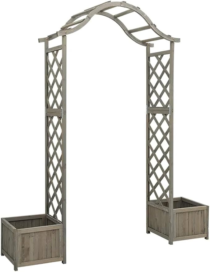 vidaXL Garden Pergola with Planter, Weather Resistant, Decorative Outdoor by vidaXL