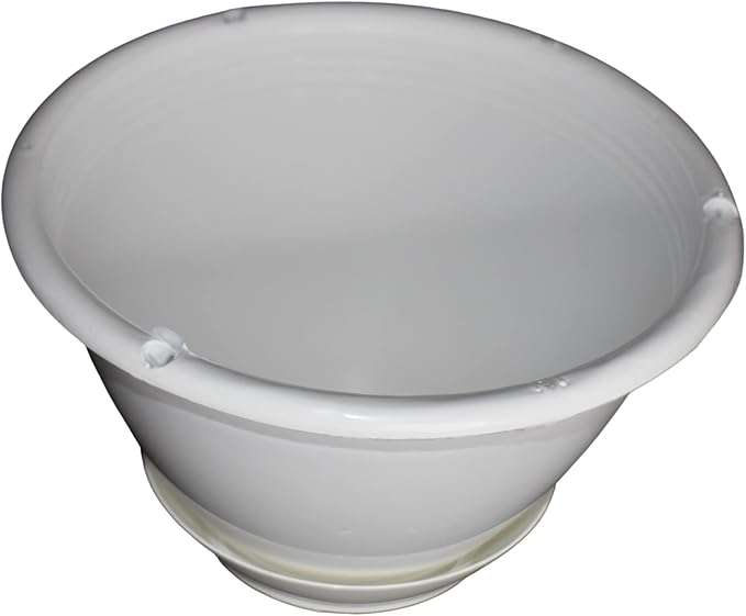 8" White Plastic Hanging Basket - Image 3