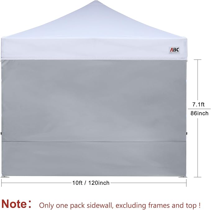 ABCCANOPY Instant Canopy SunWall 10x10 FT, 1 Pack Sidewall Only, No Frame or Top - Image 2