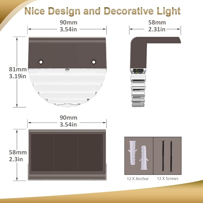 Solar Lights Outdoor, Solar Deck Lights, 6 Pack Solar Fence Step Lights Outdoor - Image 4