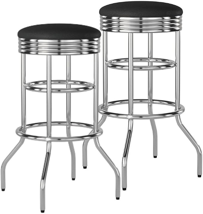 TRINITY Heavy Duty 30-Inch Backless Swivel Bar Stool by TRINITY
