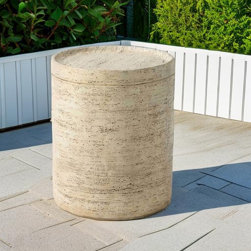 SUNBURY Outdoor Side Tables for Patio, Small Concrete Accent End Table - Image 6