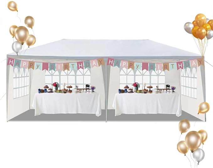 Outdoor 10' x 20' White Gazebo Canopy Tent - Image 7