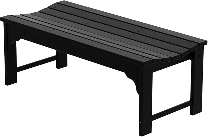 Westin Outdoors Malibu WO 48" Length Backless Poly Wood Outdoor/Garden Bench - Image 9
