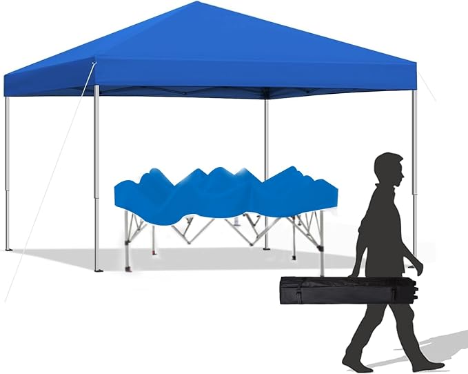 10x10 ft Pop Up Canopy Tent, Easy Up Instant Outdoor Canopy, Straight Legs by SAILARYPatioFurniture
