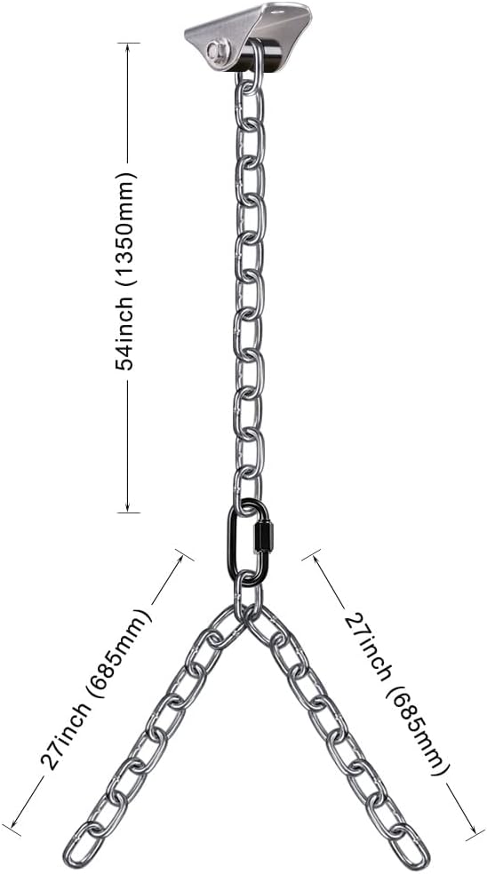 BeneLabel Set of 2 Heavy Duty Porch Swing Hanging Chain Kit, Hammock Chair - Image 2