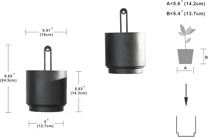 2 Pcs Wall Mounted Hanging Planter Vase - Image 2