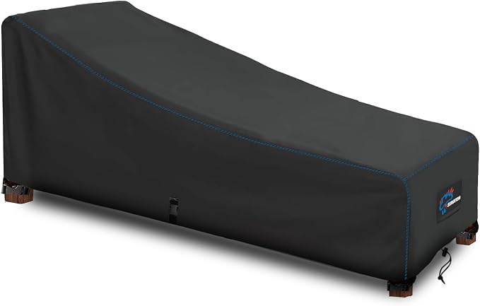 SIRUITON Outdoor Chaise Lounge Cover, Heavy Duty Waterproof & UV Resistant by SIRUITON