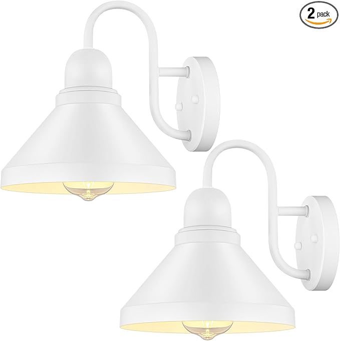Brightever Gooseneck Outdoor Wall Lanterns, Anti-Rust Outside Barn Wall Mount by Brightever