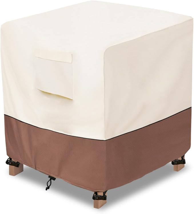 okcool Patio Wicker Side Table Cover, Waterproof Square Patio Small Side Table by Okcool
