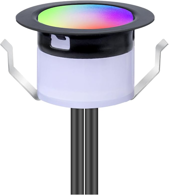 FVTLED Single Dynamic RGBW LED Deck Light, Φ1.22 Low Voltage RGBW Multi-Color by FVTLED