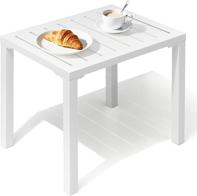 Crestlive Products Aluminum Outdoor Side Table, Easy Assembly Small Coffee by CrestliveProducts