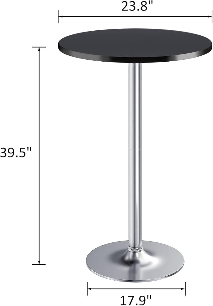 Furmax Bistro Pub Table Round Bar Height Cocktail Table - Image 3