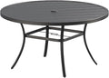 VICLLAX 53" Round Patio Table, Outdoor Dining Table by HOME