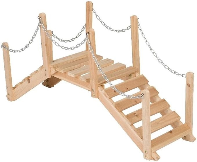 Pemberly Row Transitional Cedar Wood Decorative Garden Bridge, 3 ft, by PEMBERLYROW