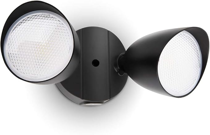 LUTEC 6222B-D2D 3500 Lumen 32 Watt Dusk to Dawn Dual-Head Flood Light Outdoor by LUTEC