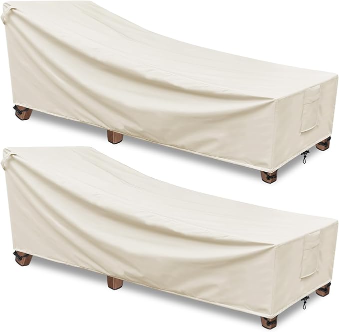 Chaise Lounge Cover Outdoor Waterproof by GoldenRaindrop