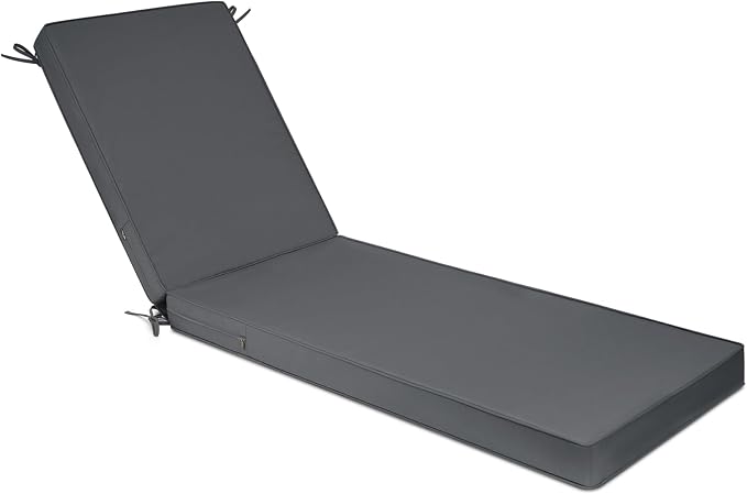 Lounge Chair Cushion Waterproof Chaise Lounge Cushions 72x21x3 Inch Non-Slip by Parkerly