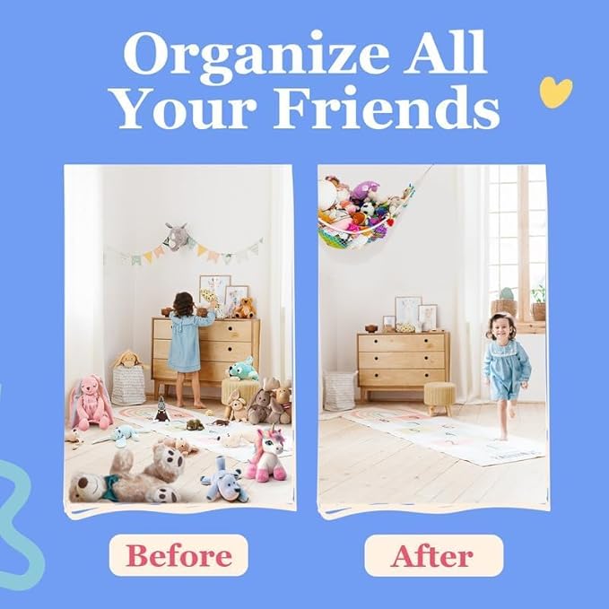 Lilly's Love Large Stuffed Animal Hammock | Corner Hanging Organizer, Toy - Image 4
