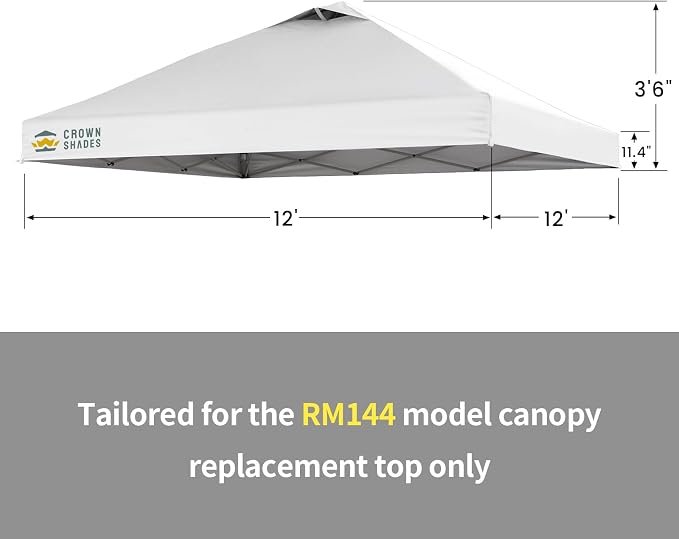 CROWN SHADES 12x12 Canopy Replacement Top - Image 2