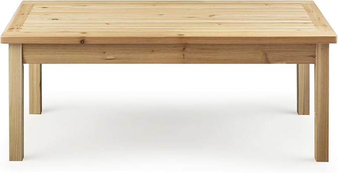 VINGLI Solid Wood Patio Coffee Table, Outdoor Garden Tea Table - Image 6