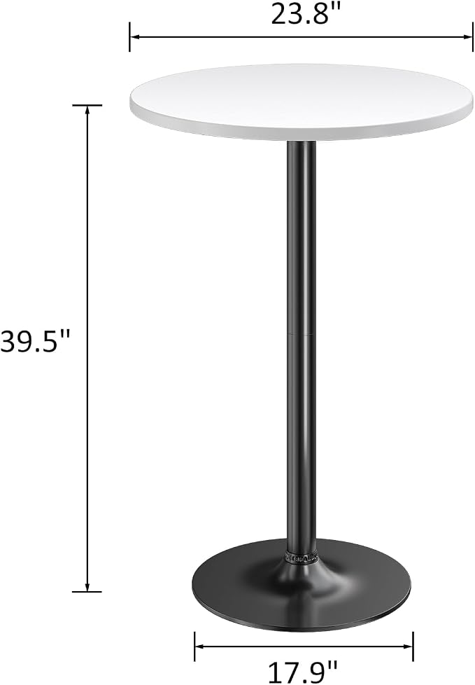Furmax Bistro Pub Table Round Bar Height Cocktail Table - Image 3