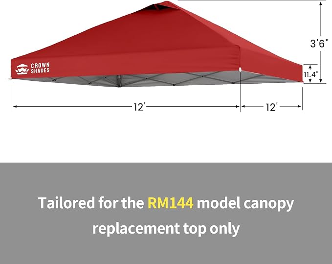 CROWN SHADES 12x12 Canopy Replacement Top - Image 2