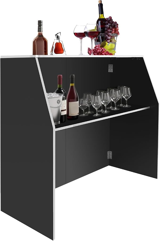 43''*48''*20'' Portable Event Bar, Folding Party Counter Mobile Drink Table - Image 3