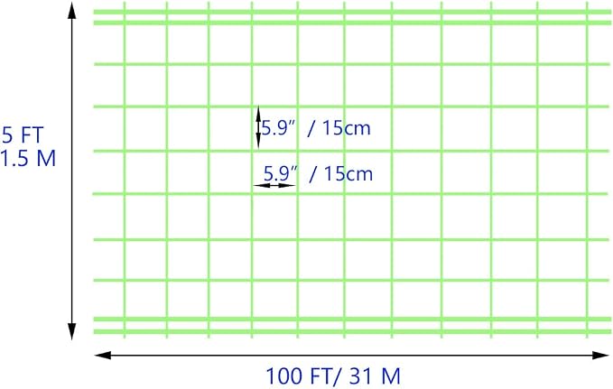 Green Garden Trellis Netting 5x100 ft Heavy Duty Polypropylene Plant Support Net - Image 2