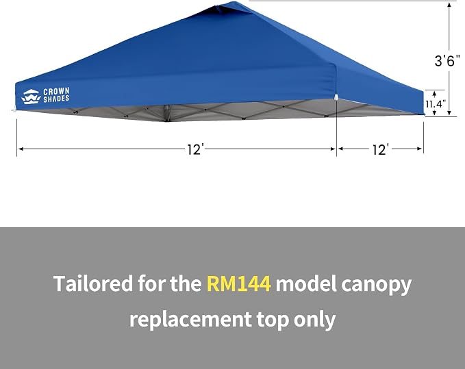 CROWN SHADES 12x12 Canopy Replacement Top - Image 2