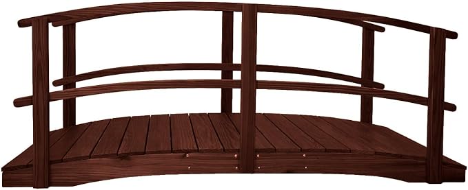 10 FT MAHOGANY Amish Made Garden Bridge by Unknown