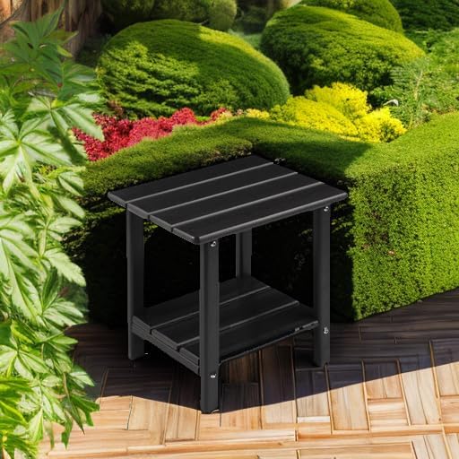 Adirondack Outdoor Side Table, 2-Tier Sturdy Patio End Table Weather Resistant - Image 2