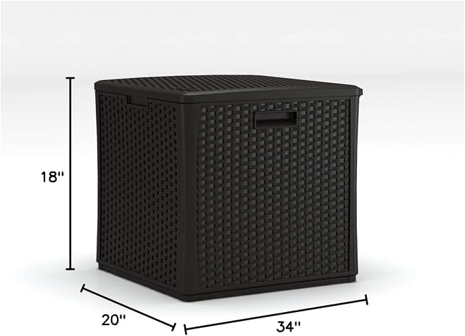 Suncast 30 Gallon Resin Outdoor Patio End Table Storage Box, Made in the USA - Image 9