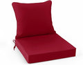 Outdoor Cushions for Patio Furniture, Double-Sided Waterproof Backrest and Seat by SUMMSUN