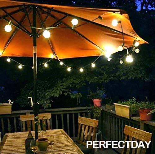 PERFECTDAY Solar String Lights, Shatterproof LED Solar String Light Outdoor G40 - Image 4