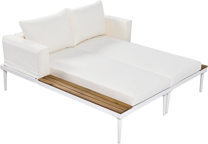 Modern Outdoor Daybed Patio Metal Daybed by Unknown