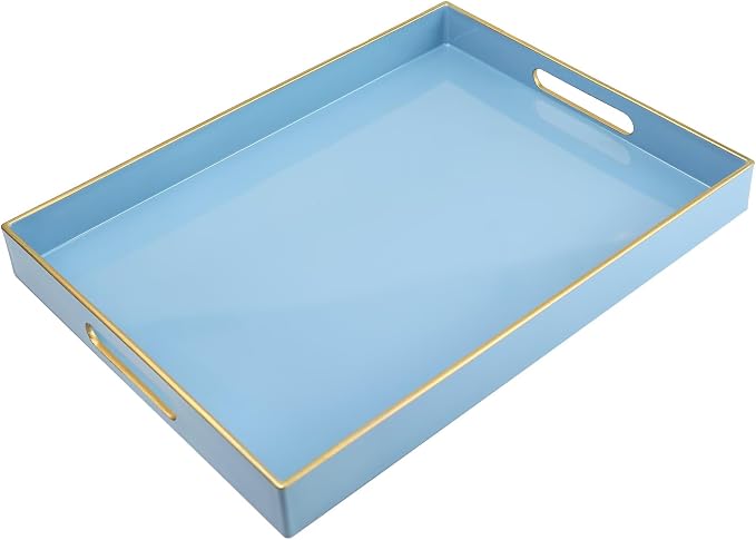 Spsyrine Blue Plastic Serving Tray by Spsyrine