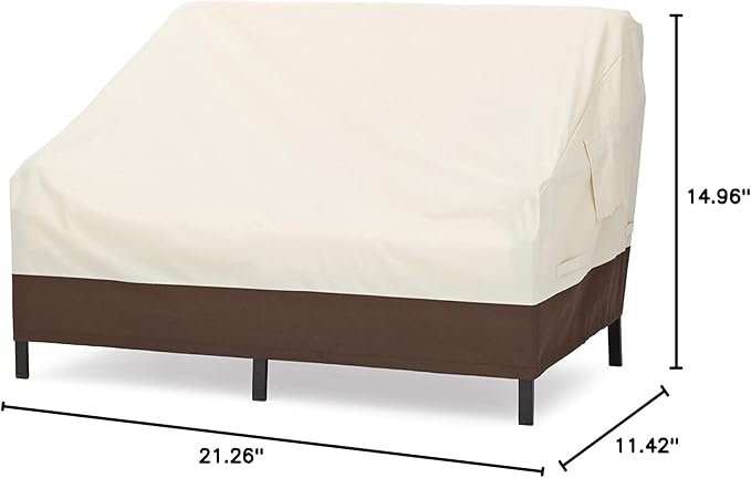 Amazon Basics 2-Seater Deep Lounge Sofa, Outdoor Couch and Patio Furniture Cover - Image 6