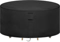 Round Patio Furniture Covers Waterproof, Outdoor Round Table Cover Tall Bar by Hiticover