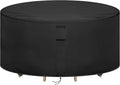 Round Patio Furniture Covers, Waterproof Round High Outdoor Table and Chair Set by Hiticover